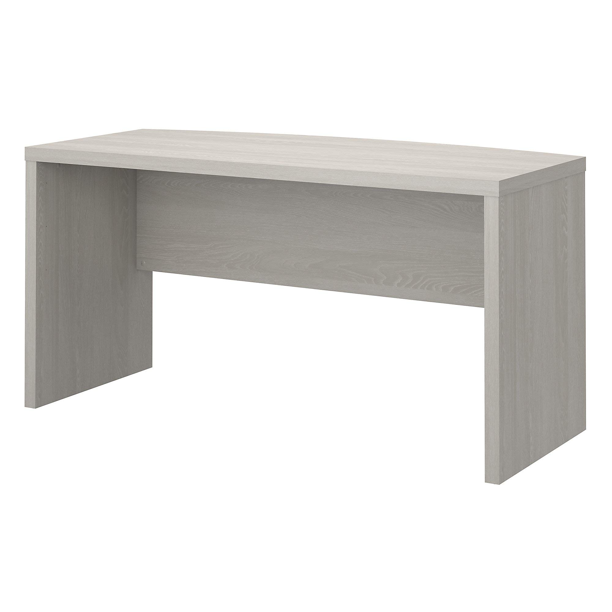 Photo 1 of Bush Business Furniture Echo Bow Front Desk with Wire Management Computer Table for Home Office with Quick-to-Assemble Hardware, 60W, Gray Sand
