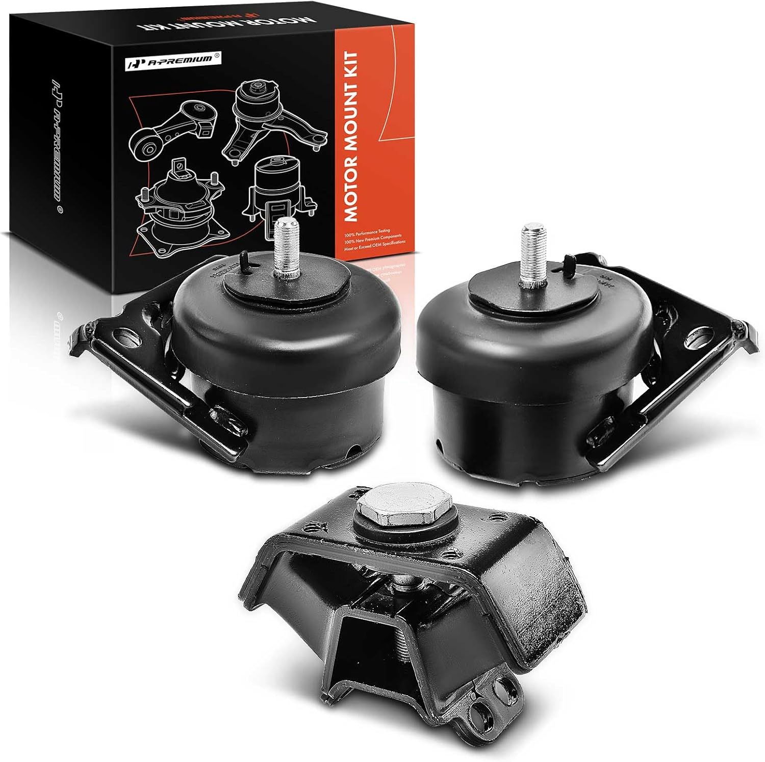 A-Premium 3PCS Engine Motor Mount and Transmission Mount Set Compatible with Toyota Tacoma 2005-2015 V6 4.0L, Automatic Transmission RWD, Replace # 1236131081, 123710P030
