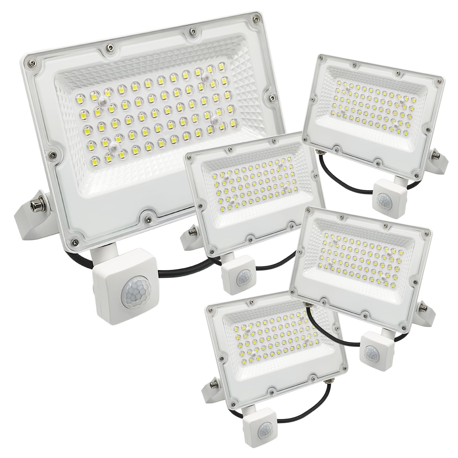LED ATOMANT 5x Foco Proyector LED 30W con Sensor de Movimiento 6500K IP65 | 4200 Lumenes