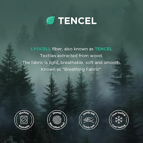 Miniatura 4 de MURT Sábanas de tierra de lujo para un mejor sueño, 90% Tencel real y 10% fibra de plata pura, probador de puesta a tierra, frescas y transpirables,