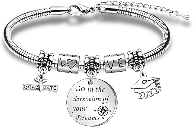 WTOPP Graduation Gifts for Her 2022, High School College Graduation Gifts Inspirational Graduation Bracelet