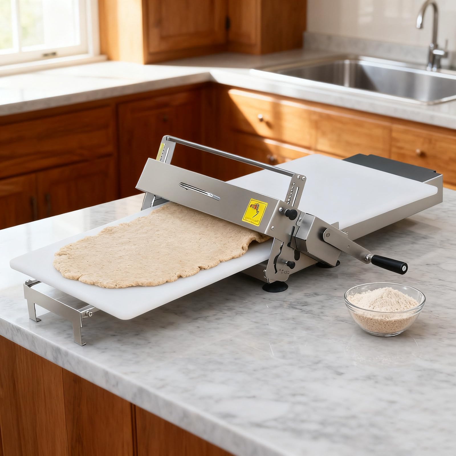 Rouleau à pâtisserie manuel avec épaisseur de pâte réglable, rouleau à pâtisserie pliable avec planche à rouler, rouleau à pâtisserie manuel pour pizzas, croissants, pâtisseries et fondants A