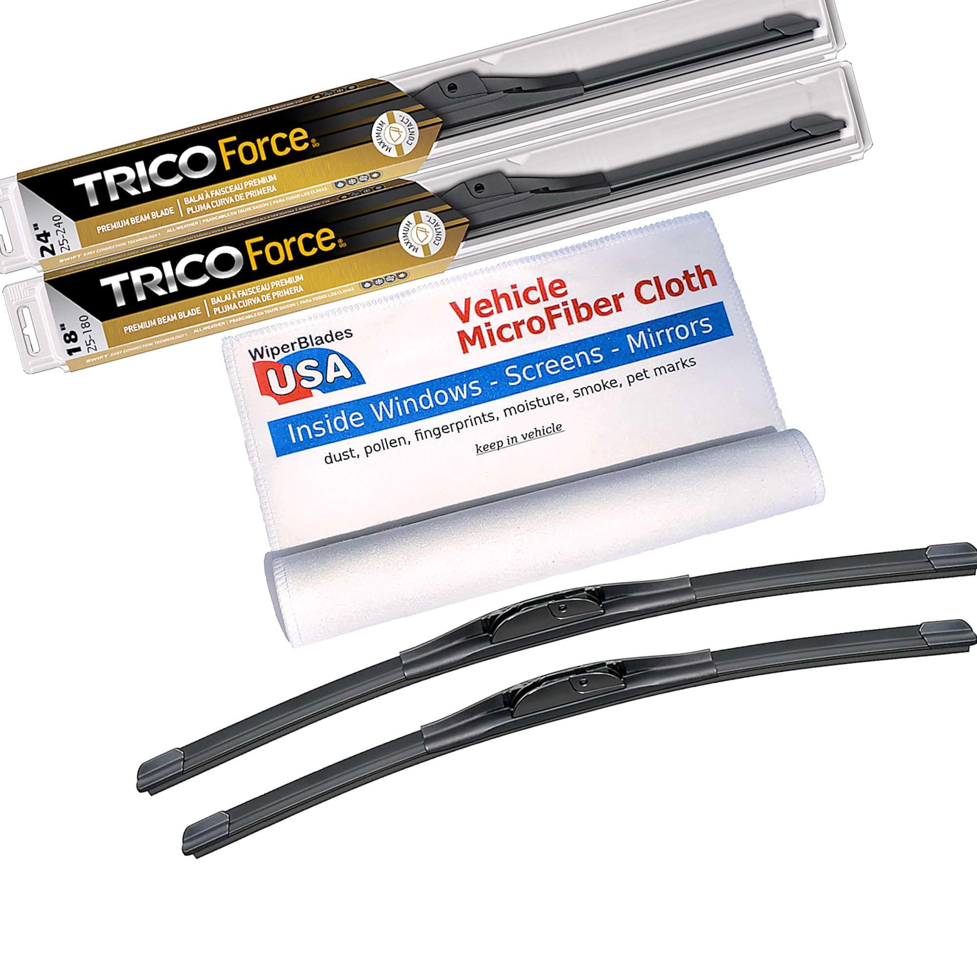 Performance Beam Wipers compatible with Hyundai Elantra 2023 (Set of 2) Wiper Blades