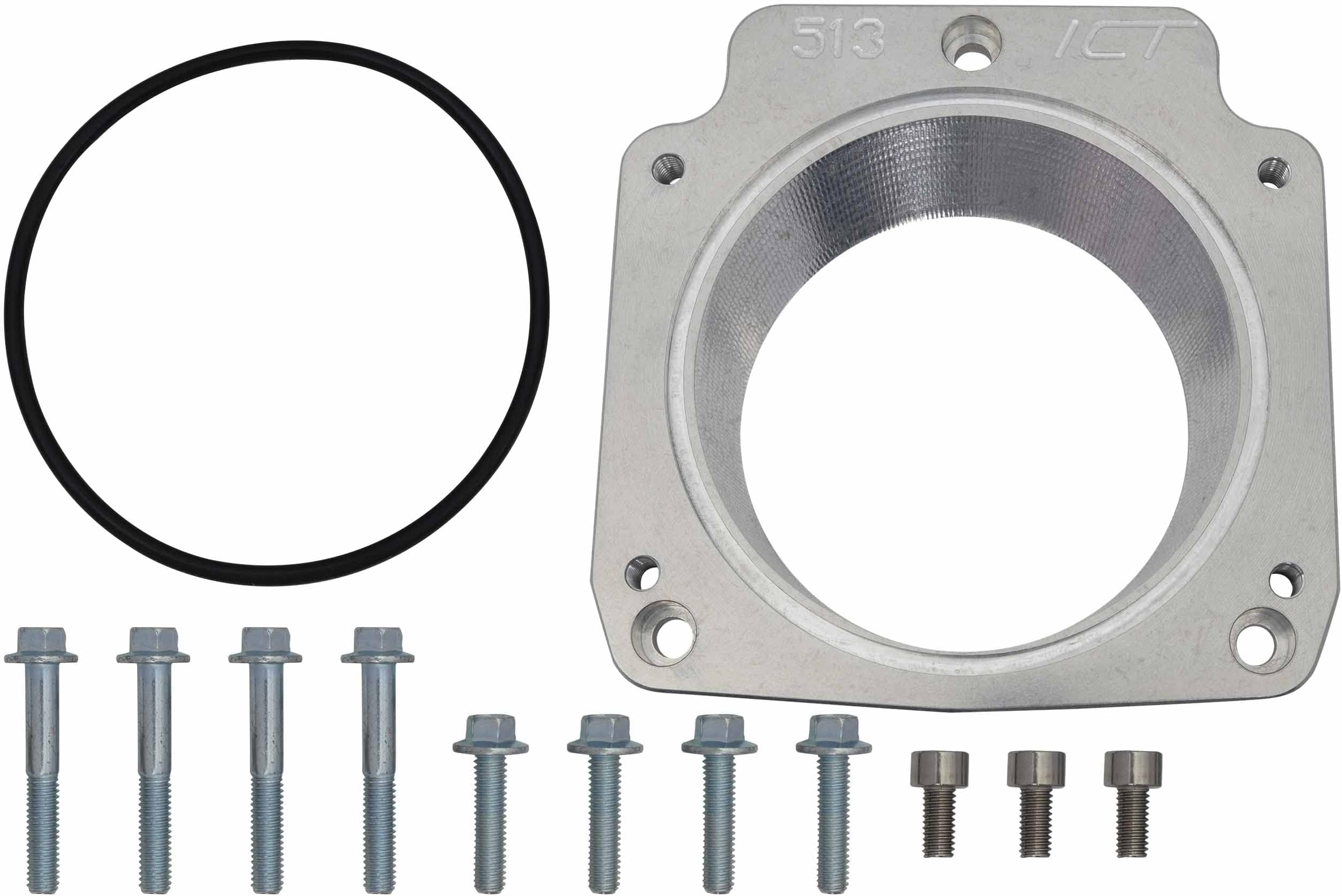 ICT Billet LS Throttle Body Adapter - LS1 3 Bolt Intake Manifold to LS3 4 Bolt Throttle Body DBC LM7 LR4 LQ4 LS6 L59 LQ9 LM4 L33 LSX 4.8L 5.3L 5.7L 6.0L Billet 551513