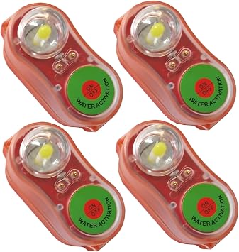 Life Jacket Light 4 Pack Water-Activated Emergency Lights for Adult Life Jacket 150n Approved