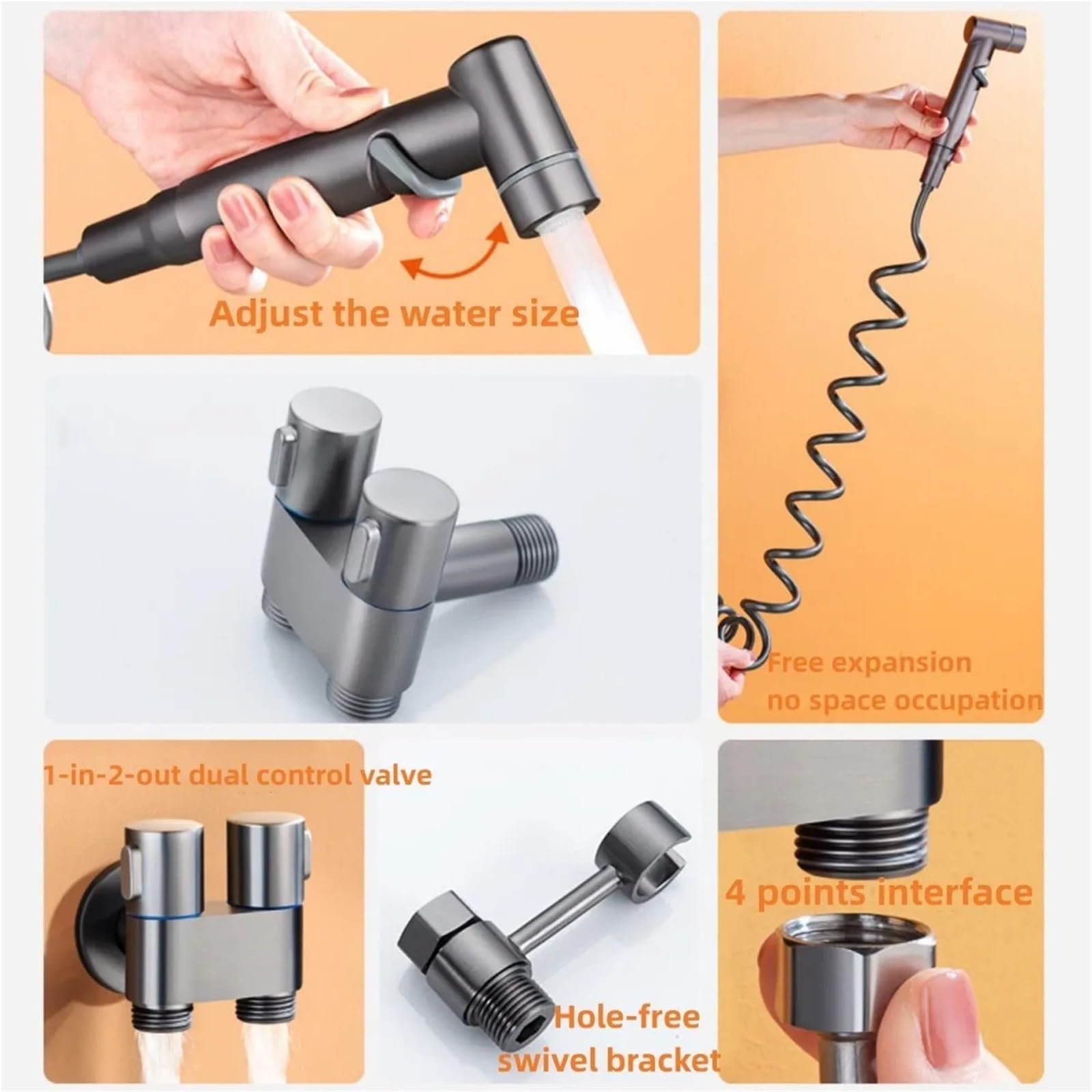 Aireador de Grifo Giratorio de 360° para Ahorrar Agua, Filtro reemplazable, Boquilla Mixta, burbujeador para Grifo de Cocina y baño (Plateado)