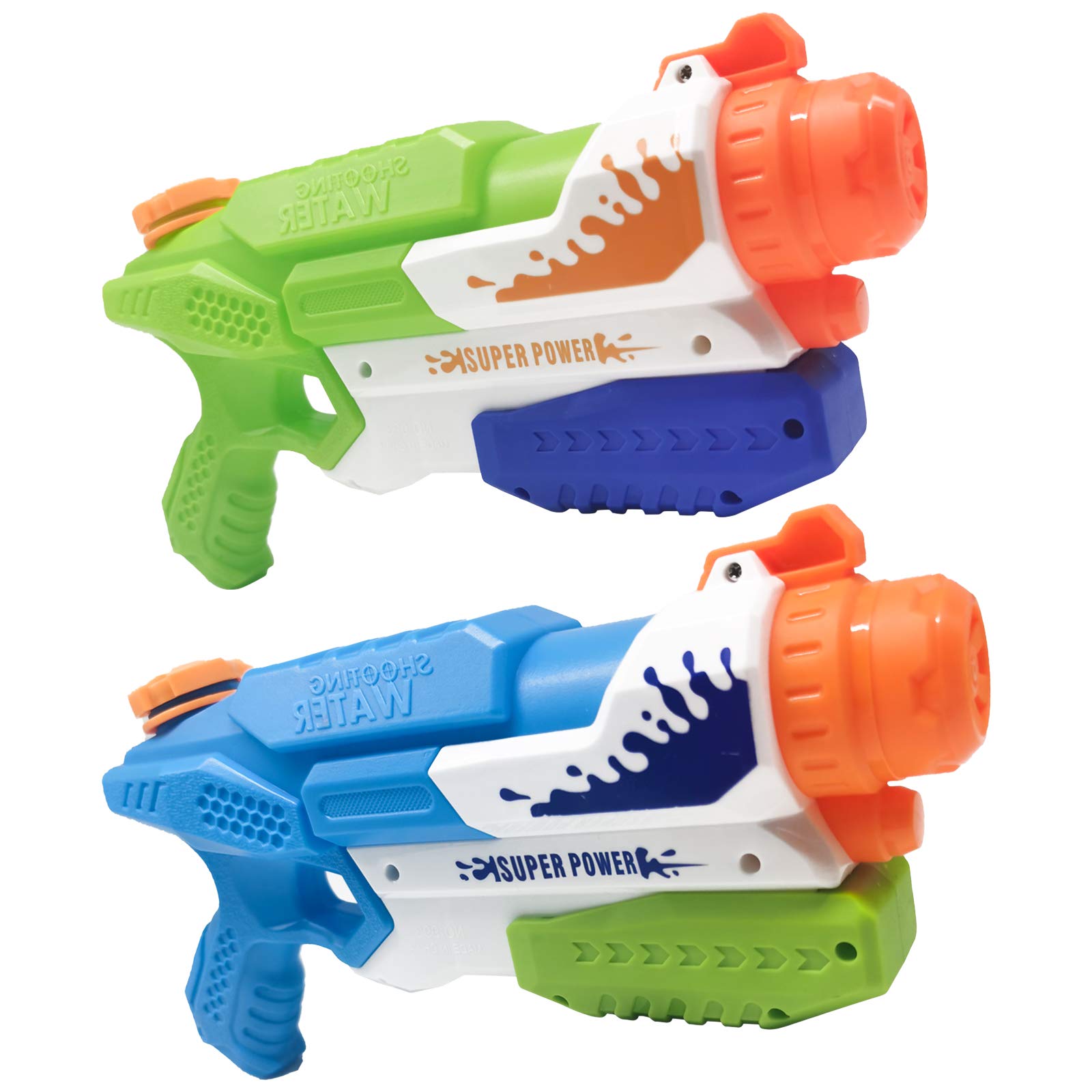 Water Gun for Kids & Adults - 2 Pack 550CC High Capacity Super Water Soaker Blaster Squirt Guns for Boys & Girls, Long Range Shooting, Summer Swimming Pool Party Favors, Outdoor Water Fighting Toys