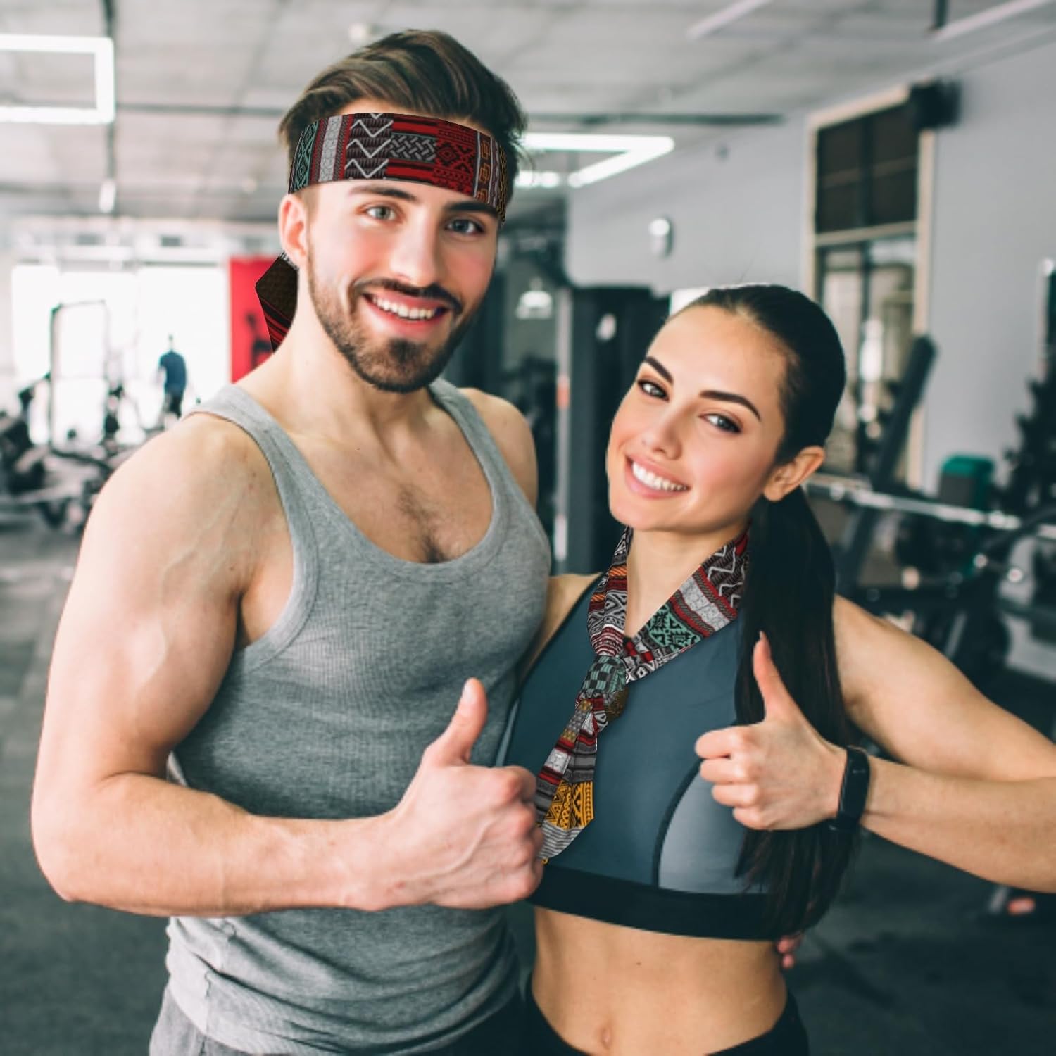 Sports Tie Headband Bandana Running Athletic Sweat Band Elastic Adjustable Sport Head Tie for Men Women Head Ties Ninja Tie Headbands Tennis Sweatbands Soccer Basketball Teams Running Head Band - Image 6