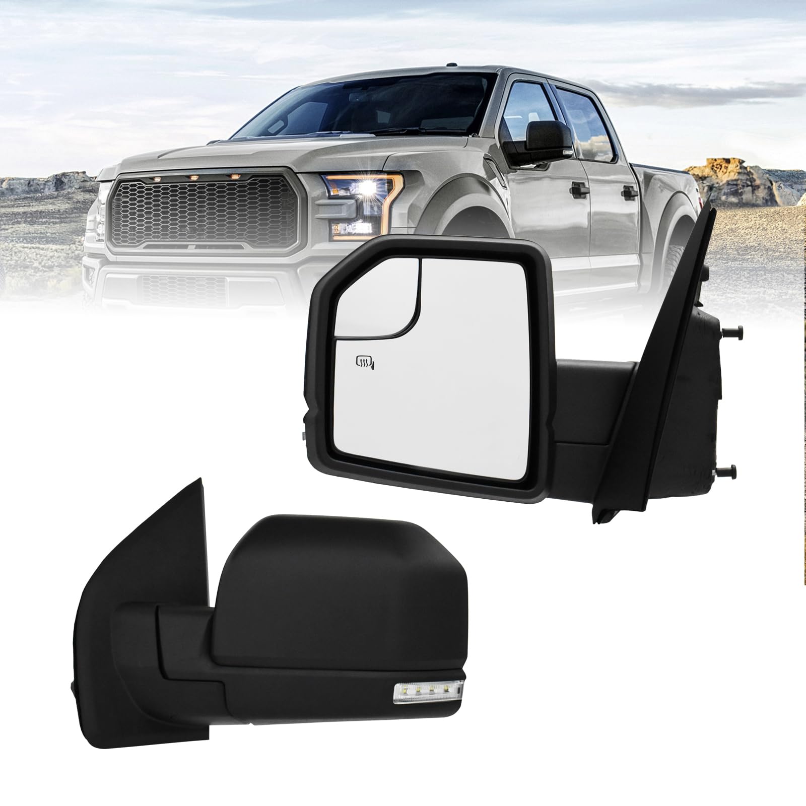 (9 Pins) Left Driver Side Mirror For 2015-2020 Ford F150