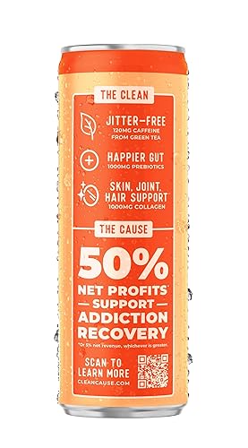 Miniatura 4 de CLEAN Cause - Paquete variado espumoso Pick-Me-Up con prebióticos y péptidos de colágeno (latas de 12 onzas, paquete de 12 unidades) bajo en azúcar,