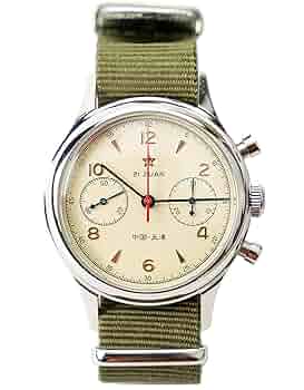 美品　SEAKOSS 手巻き　1963 クロノグラフ　箱付　希少　ブルー Amazon | SEAKOSS 1963 腕時計 クロノグラフ 手巻き 機械式