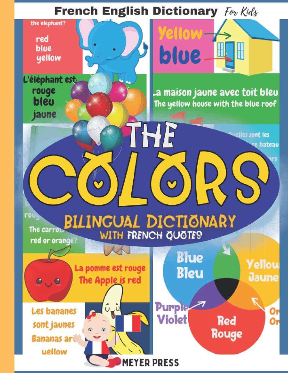 Buy French English Dictionary for Kids: The Colors, Bilingual ...