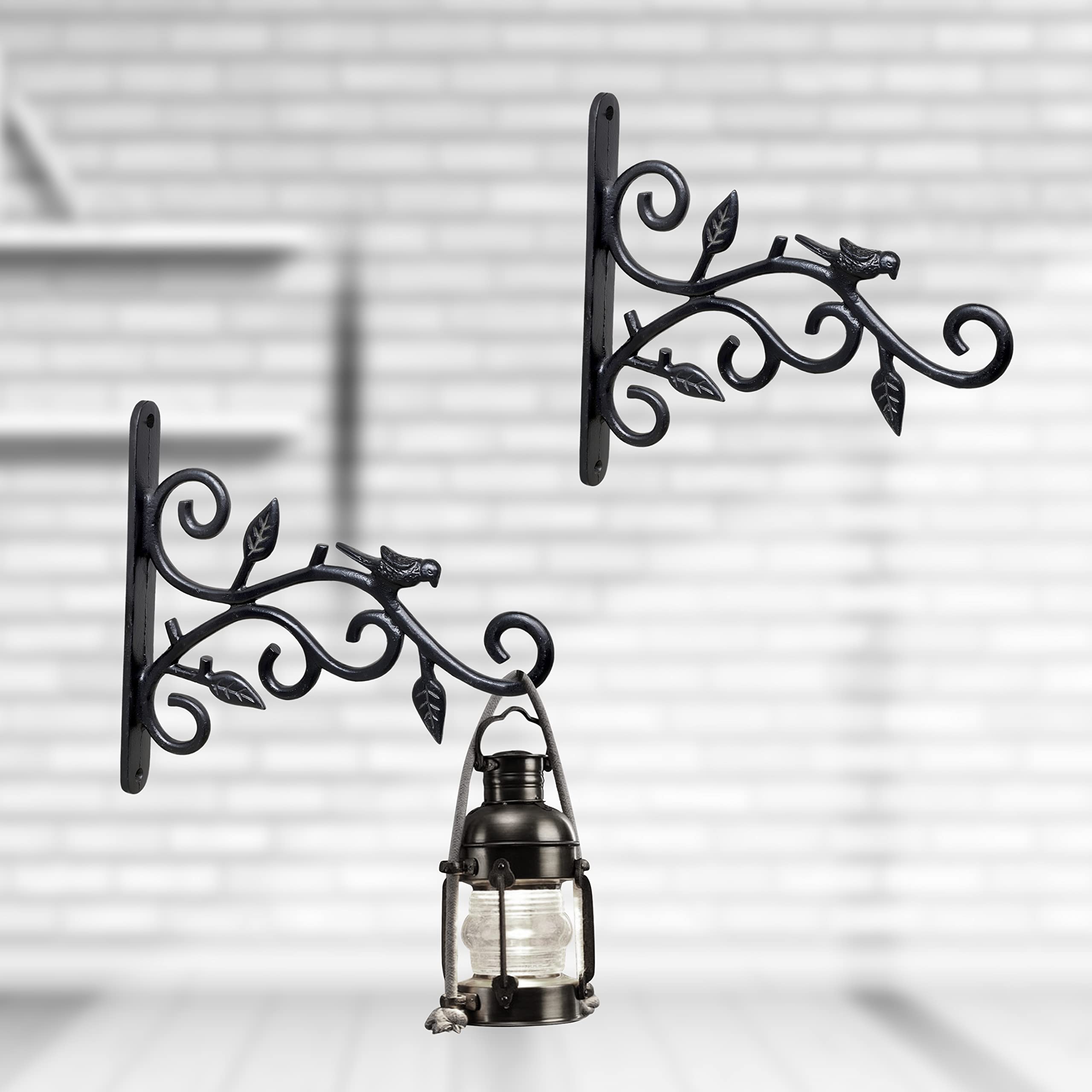 GHAR DWAR Ghardwar Metal Wall Hook Hanging Plant Bracket Decorative Straight Plant Hanger for Pots, Bird Feeder, Planters, Lanterns, Macrame, Wind Chimes Indoor Outdoor, Black (Pack of 2) (B0BLLZG4ZR) Amazon Price History, Amazon Price Tracker