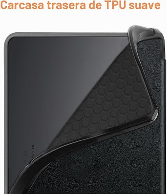 Vakarey Case for Lenovo Idea Tab Plus 12.1 Inch with Pencil Holder Ultrathin Smart Tablet Case, Black