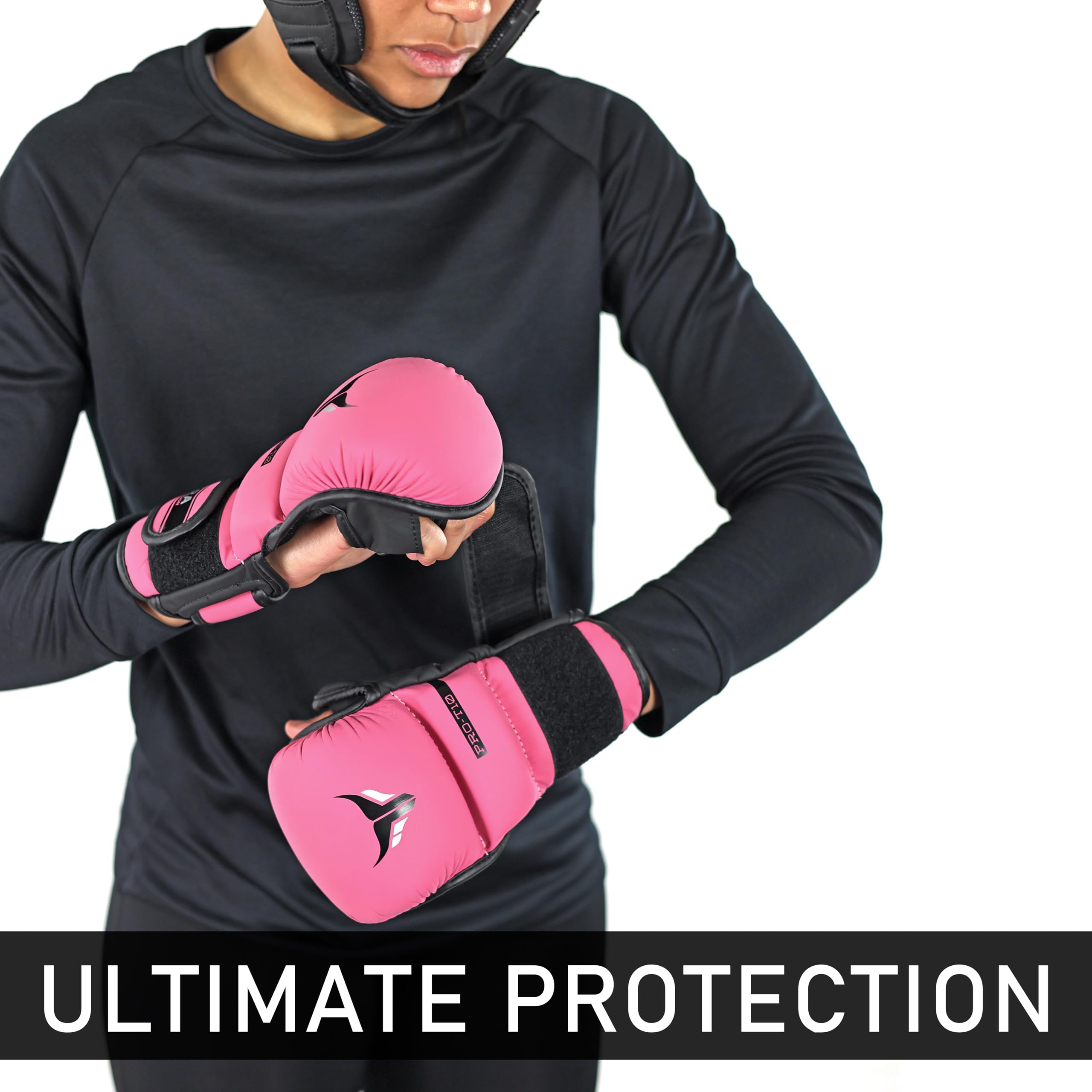 Mytra Fusion 7-oz Mujeres Guantes MMA Palma ventilada Abierta