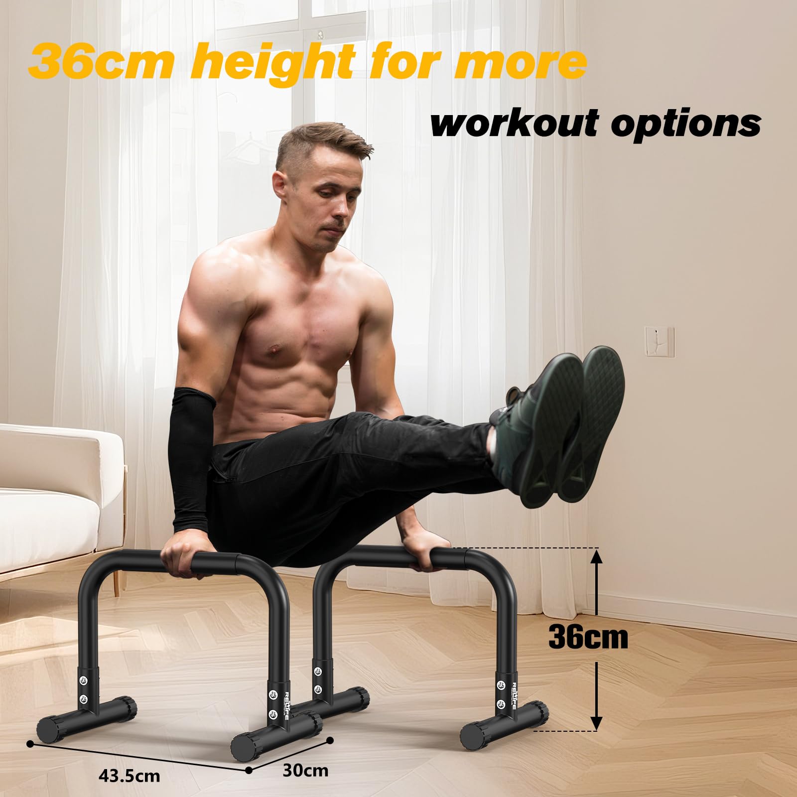 RELIFE REBUILD YOUR LIFE Dip Station Regolabile Parallele Calisthenics Parallel Bars Parallettes Push up Dip Stand Fitness parallettes Heavy Duty Libera Installazione