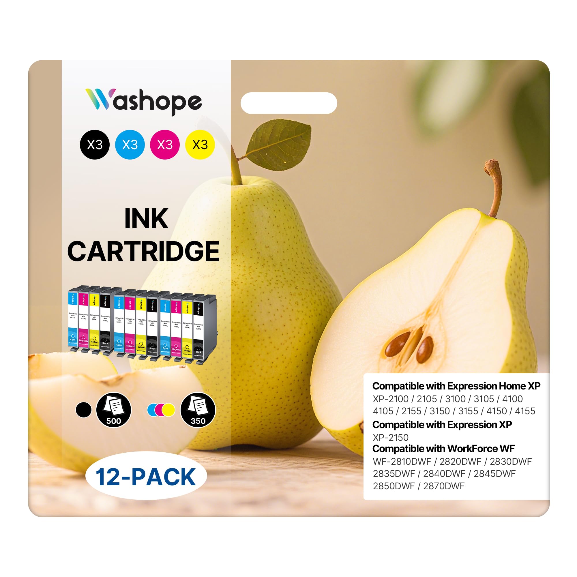 Pack de 12 Cartouches Compatibles 603XL pour Imprimantes Epson