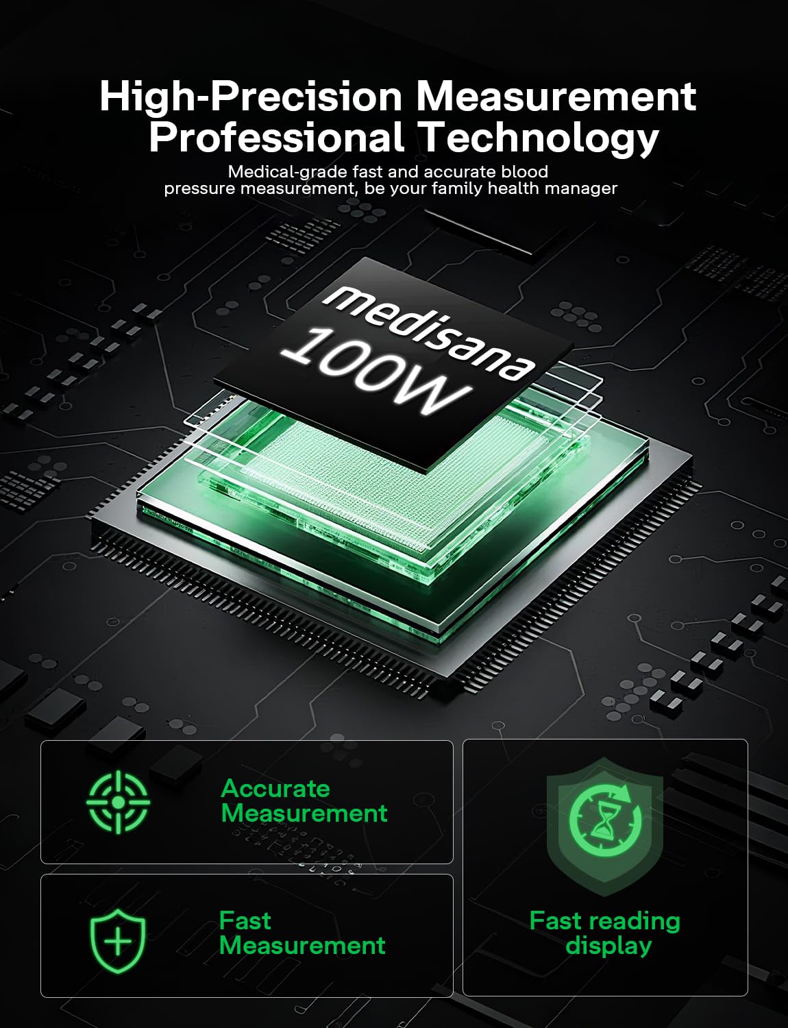 Cordless Arm Blood Pressure Monitor, Bluetooth Smart Blood Pressure Monitors for Home Use with App Tracking, Blood Pressure Machine with LED Color Dual-Display, Extra-Large Adult Cuff