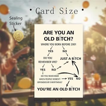 Funny Birthday Card for Women Men, Humorous Birthday Cards for Bestie Friend, Happy Bday Gifts for He, Are You An Old B