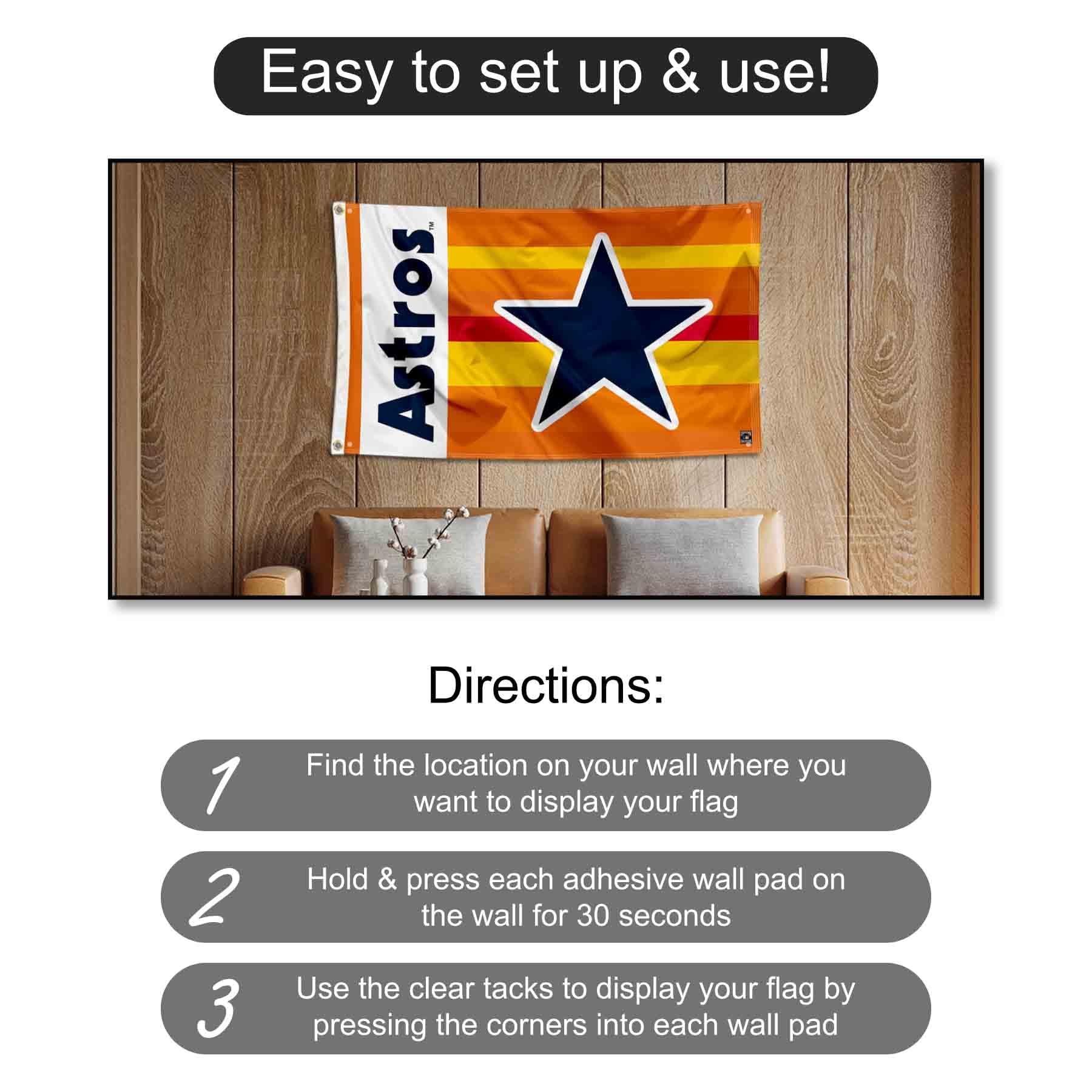 Amazon.com : Houston Astros Retro Vintage Banner and Tapestry Wall