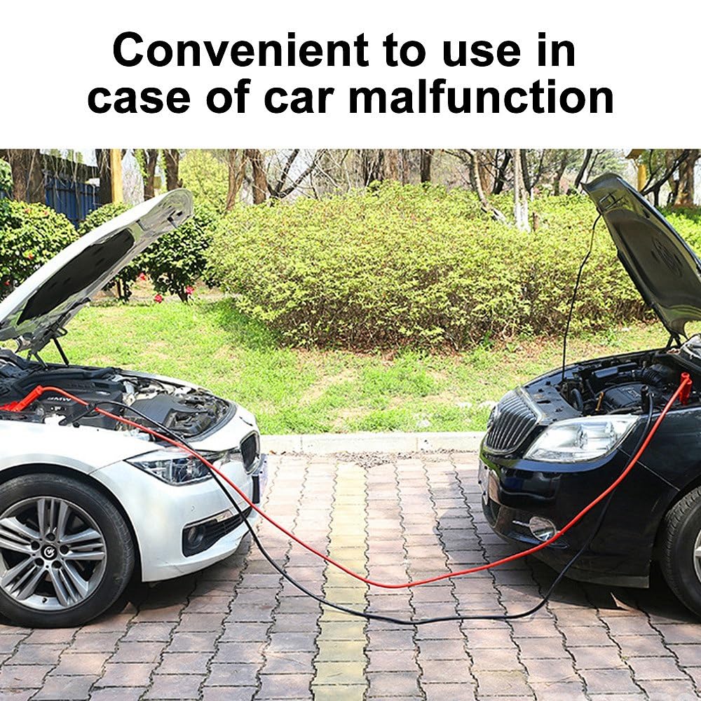 Cable de demarrage Voiture - 4 mètres 2500AMP Câbles Batterie câbles de démarrage pour Auto, Pinces Isolées Sécurisées