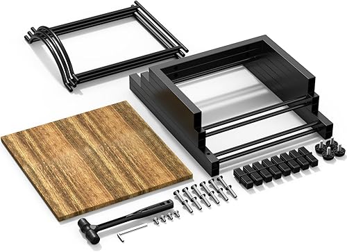 Miniatura 5 de Dirza Soporte para botella de agua de 5 galones con estante superior, estante de almacenamiento de agua resistente de 3 niveles, organizador de