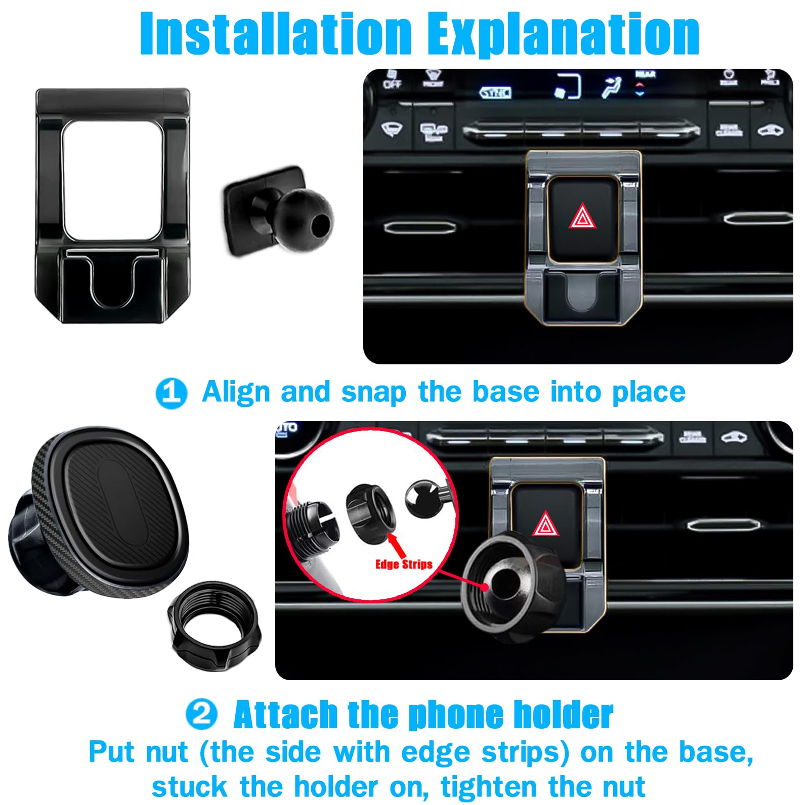Soporte magnético para teléfono de coche, soporte de navegación magnético para rejilla de ventilación, para Toyota Highlander/Hybird 2020 2021 2022, soporte magnético personalizado para iPhone