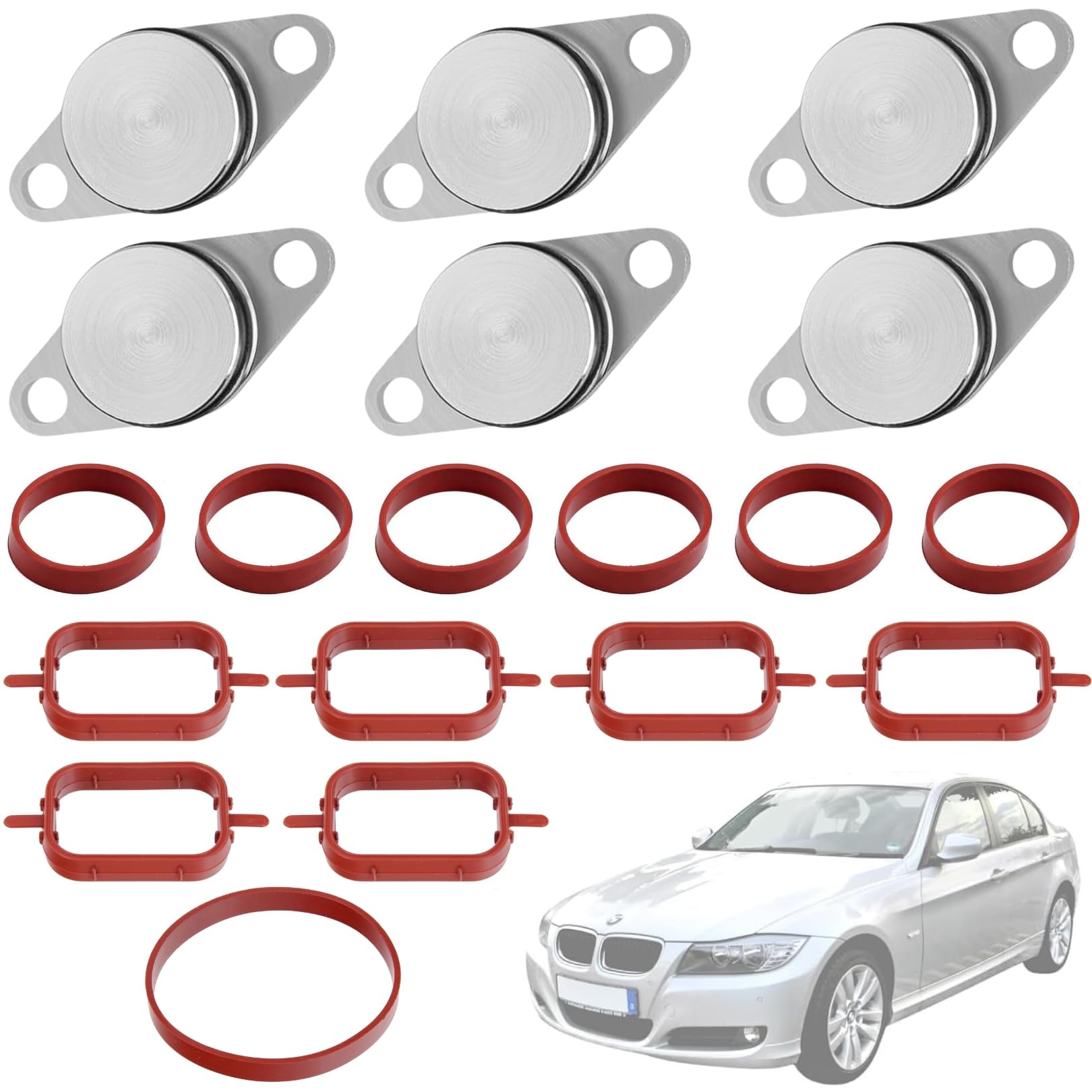 Kit Tappi Collettore Aspirazione BMW 22mm - Per Modelli 6 Cilindri E87, E90, E46, E60 - Foto 9