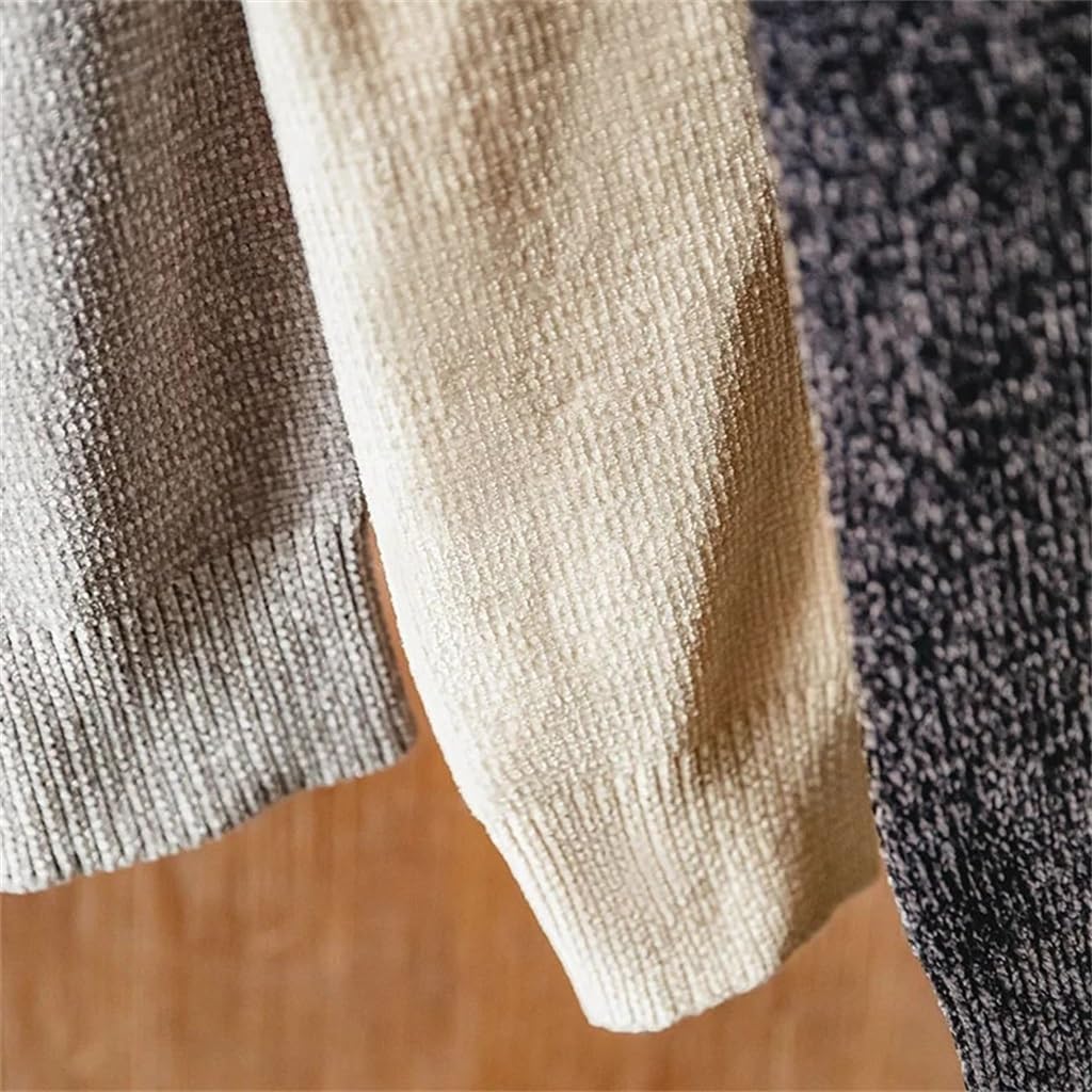 Casual Chenille Round Neck Sweater Men's Warm Skin-Friendly Knit Sweater Basic Models for Fall and Winter