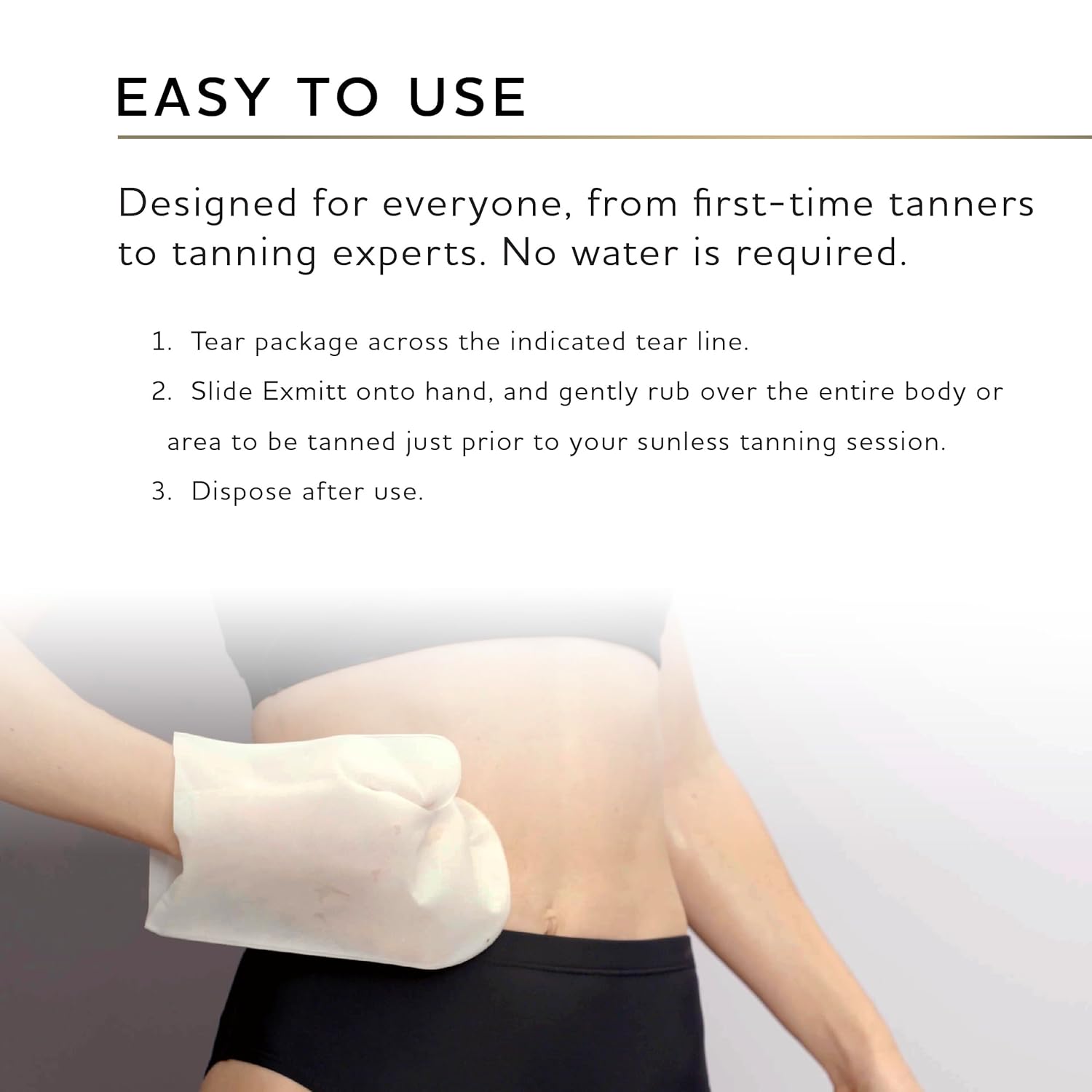 Norvell Pre Sunless Tan Body Buff eXmitt - Pack of 10 Disposable/Single-Use Exfoliating Mitt for use before Self Tanner