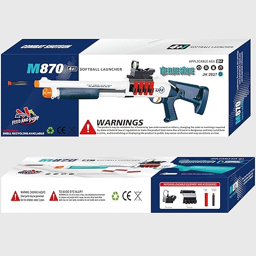 Miniatura 2 de Modelos de pistola de juguete de espuma (33 pulgadas), escopeta de bala suave, diseño de expulsión de carcasa vacía