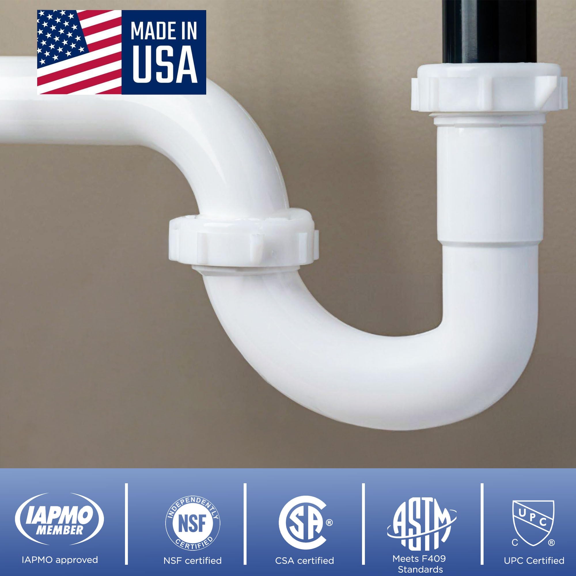 1-1/2" P-Trap Kit - Durable Plumbing Supply -5 1-1/2" P-Trap Kit - Durable Plumbing Supply -5