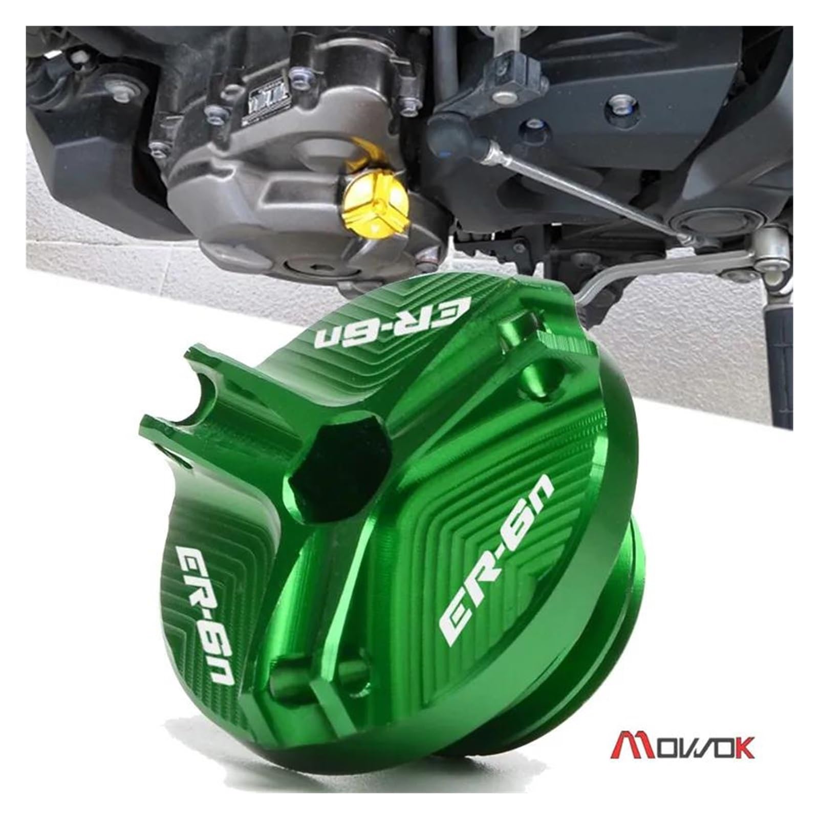 Öldeckel Für Kawasaki ER6N - CNC Aluminium In Titanoptik