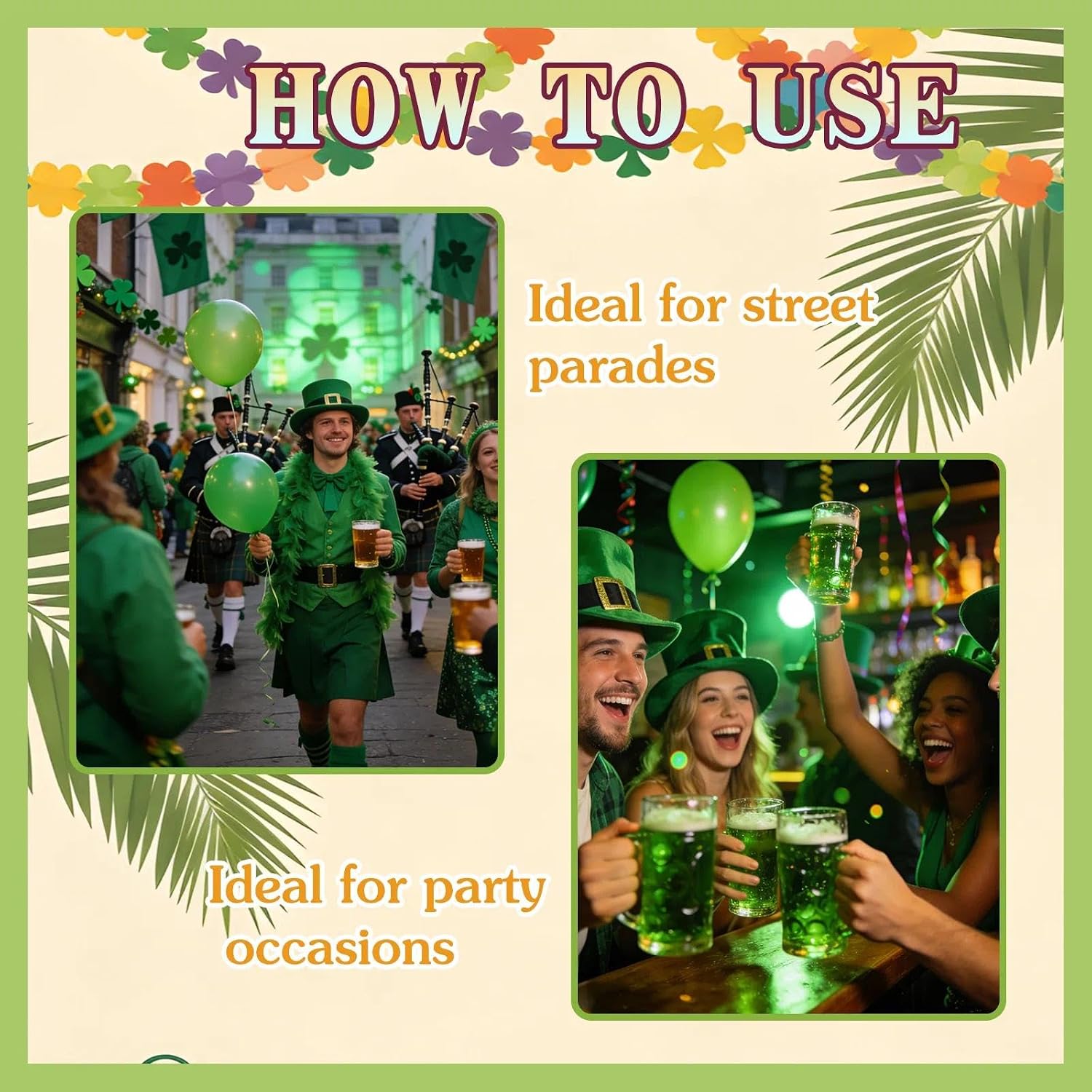 St Patricks Day Hat Green Top Hats Leprechaun Hat for Men and Women Irish Party Costume Accessories
