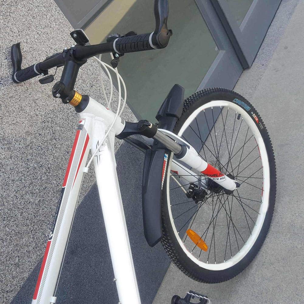 Garde-Boue de vélo, Garde-Boue de vélo électrique, Accessoires de vélo, Garde-Boue Avant et arrière à dégagement Rapide pour VTT (Noir)