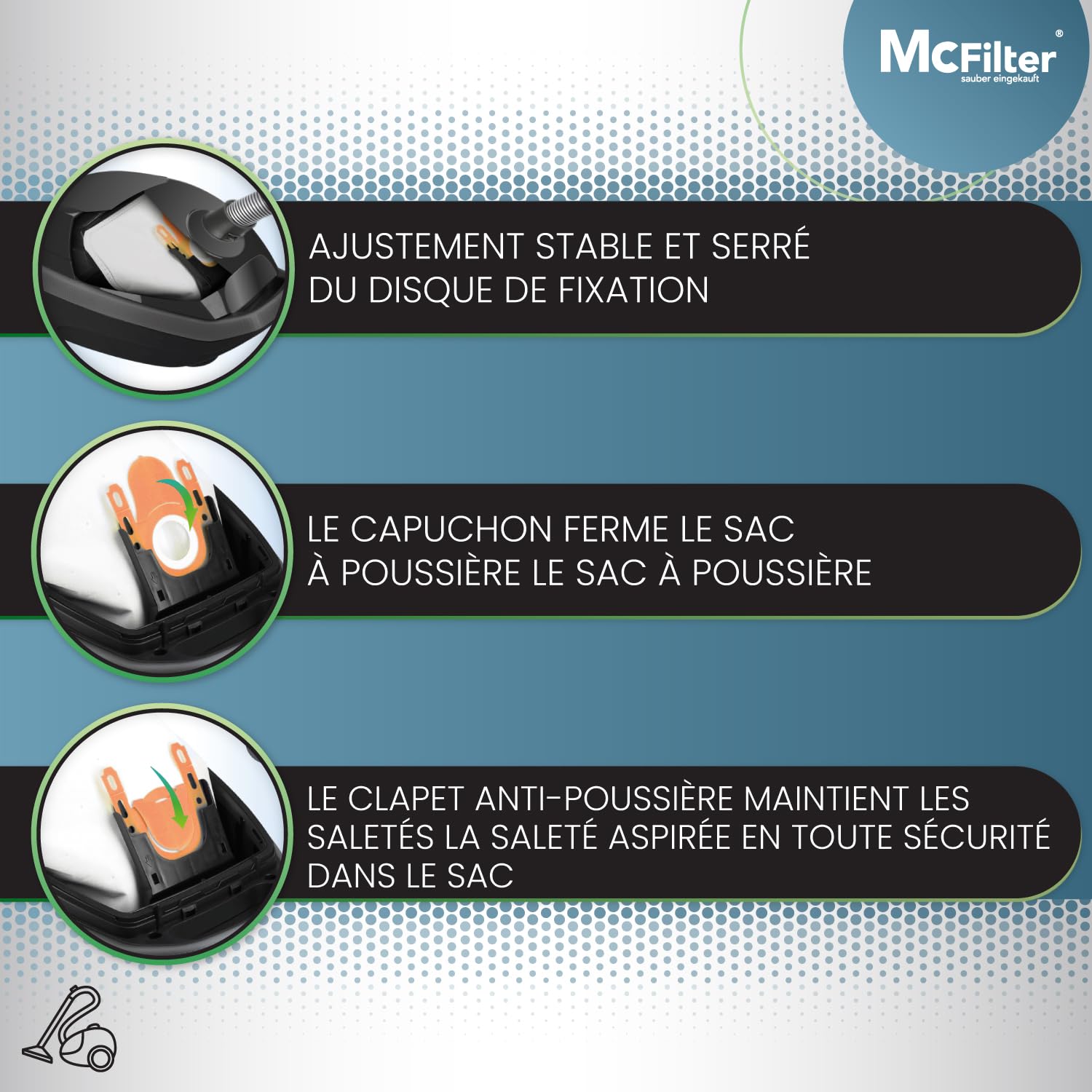 Rs-products I 10 Sacs D'aspirateur Compatibles Avec Bosch GL-80 Séries : BGL8332, BGL8334, BGL8500, BGL8507, BGL8508, BGL8520, BGL8522 (SI3