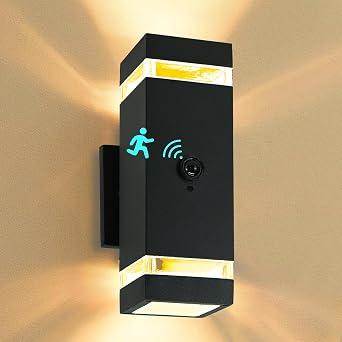Motion Sensor Outdoor Wall Lights, Dusk to Dawn Exterior Sconce
