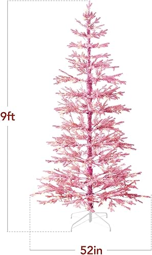 Miniatura 39 de Best Choice Products Árbol de Navidad preiluminado de 4.5 pies, pino flocado artificial, decoración navideña, abeto noble de álamo, luces LED blanco