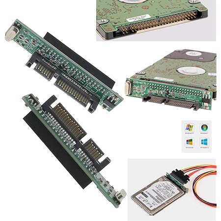 ENET 2X IDE vers SATA Adaptateur 44 Broches 2.5 '' IDE HDD SSD Disque Dur Portable Femelle à 22 Broches (7 + 15 Broches) Mâle SATA Convertisseur Carte