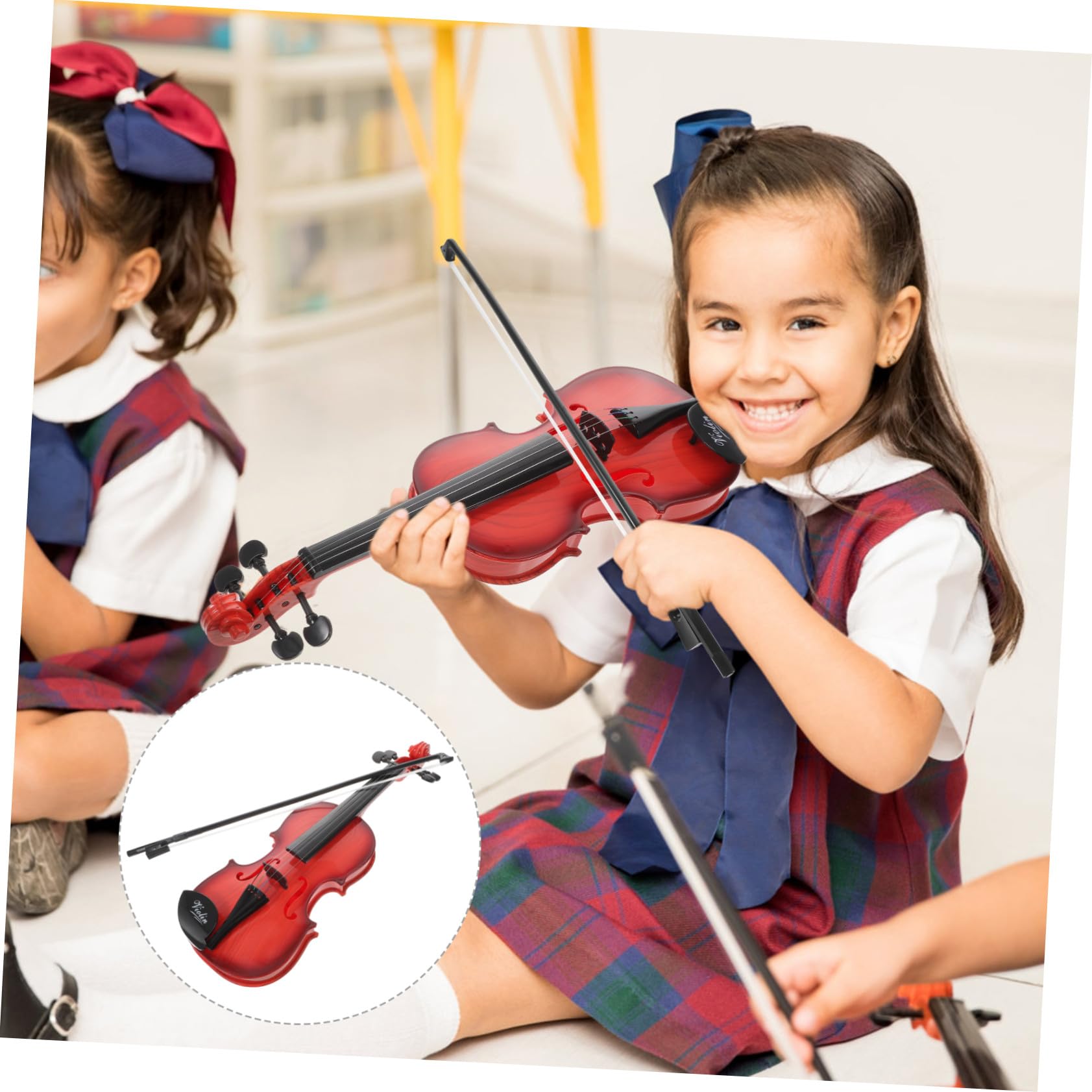 BESTonZON Violino Giocattolo Musicale per Design Delicato e Sicuro Plastica Premium Resistente Strumento Educativo per Sviluppare Creatività e Potenziale Musicale Regalo per di Compleanno