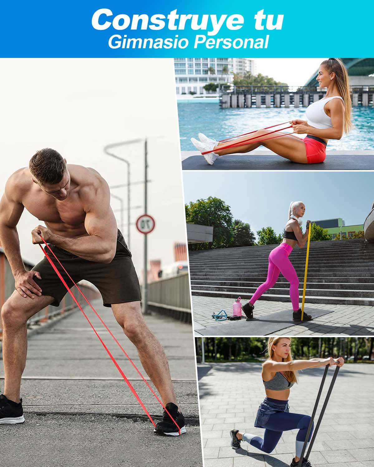 Victoper Fasce di resistenza - 3 pezzi/set fasce elastiche per muscolo Door Anchor Resistance Bands Resistance Bands for Pilates Training Physical Therapy Stretching Yoga
