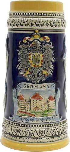 0.65 litros  OktoberfestHaus Castillos y Ciudades de Alemania Cerveza Stein Regalos para amantes de la cerveza Jarras de Cerveza Alemana Grandes