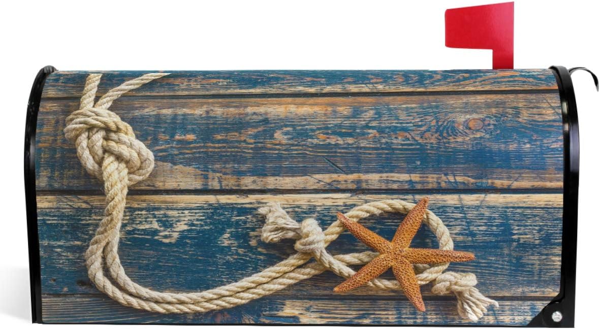 Wamika Starfish Summer Mailbox Covers Old Wooden