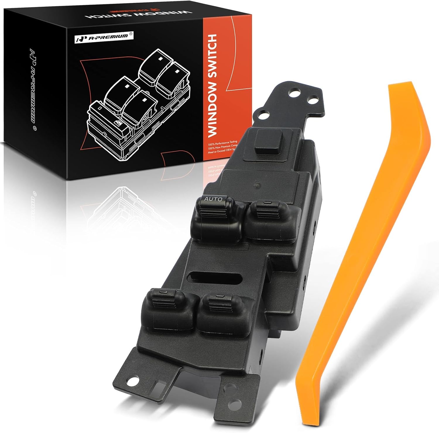 A-Premium Master Power Window Switch Compatible with Chrysler Sebring 2001 2002 2003 2004 2005 2006, Convertible only, with 4-Button, Front Left Driver Side, Replace# 4608558AA