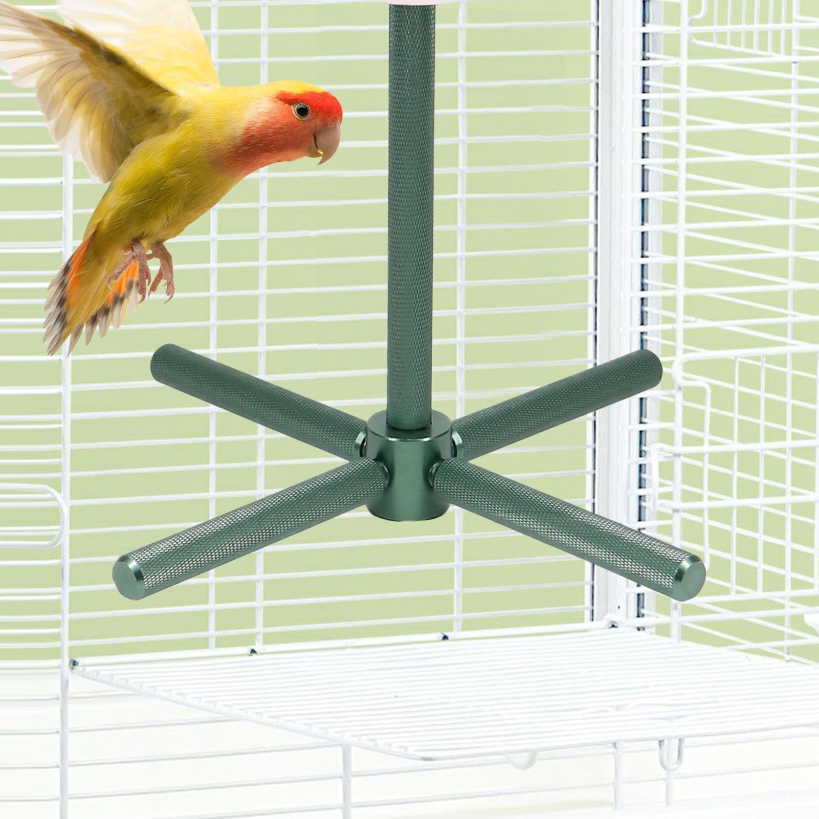 Giocattolo per uccelli per pappagalli, rotante, divertente e interattivo | Giocattolo interattivo per uccelli, a forma di pappagallo, per conure, canarini, canarini, interni, casa, piccolo