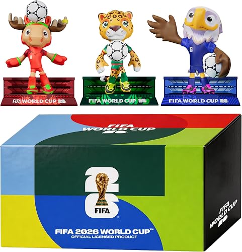 Sanyetral FIFA WORLD CUP 2026 3 Collectable Mascot Figures,Court Set-A