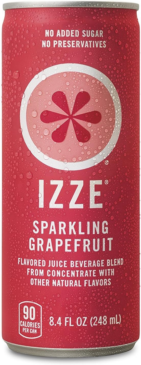 IZZE Sparkling Juice, Grapefruit, 8.4 oz Cans, 12 Count