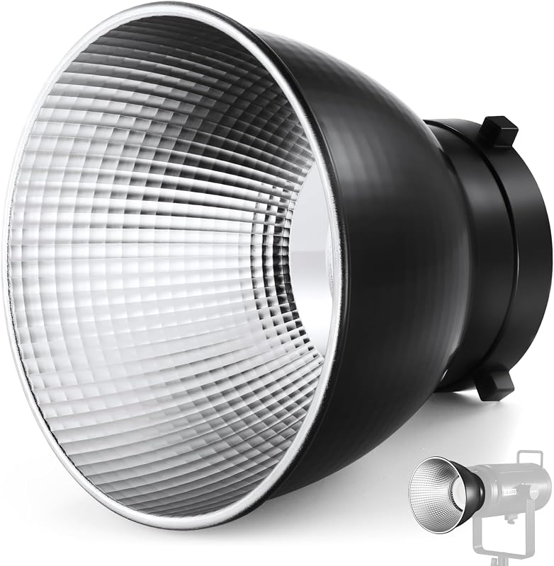 RF1 Difusor reflector estándar con patrón de escamas de pez de 7 ''/18 cm con soporte Bowens para NEEWER CB300B, CB100C, FS230, Vision 4, Vision 5, S101-400W Pro, Q4 Studio Flash y luz de video LED