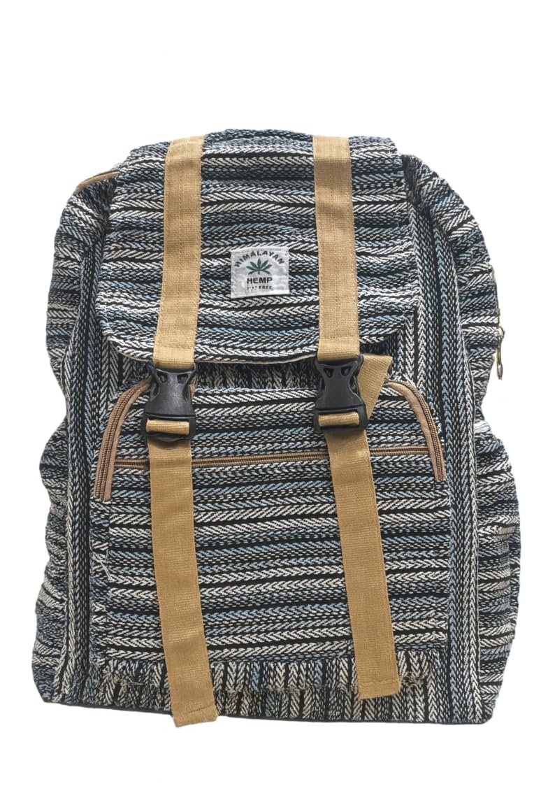 Handmade Hemp Backpack for Men & Women | Eco-Friendly 100% Natural Hemp Rucksack with Front Pocket | Travel, College & Casual Bag (Made in India)-picture-35