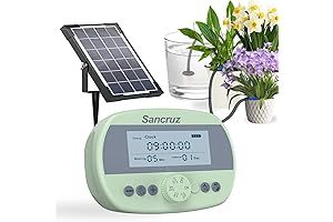 15-Pot Automatic Watering System for Plants with Solar LCD